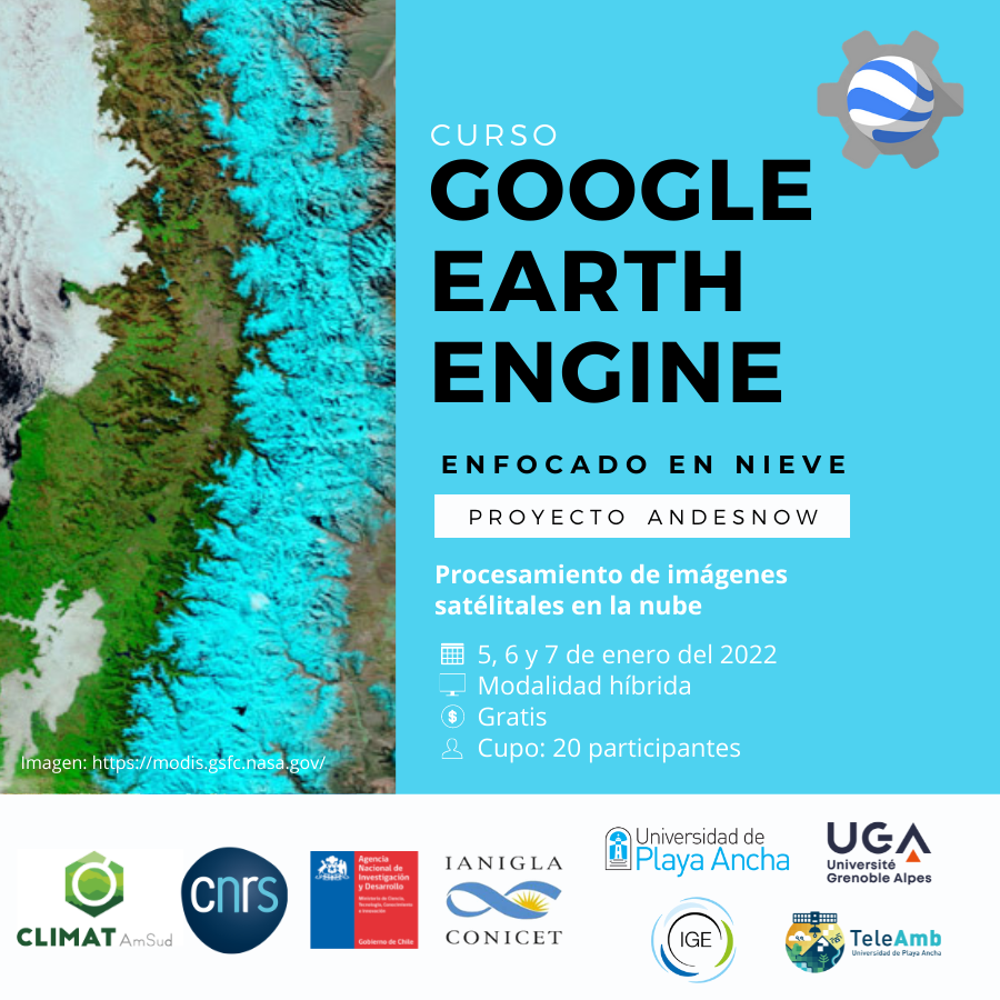 Afiche curso GEE- Andesnow - IG